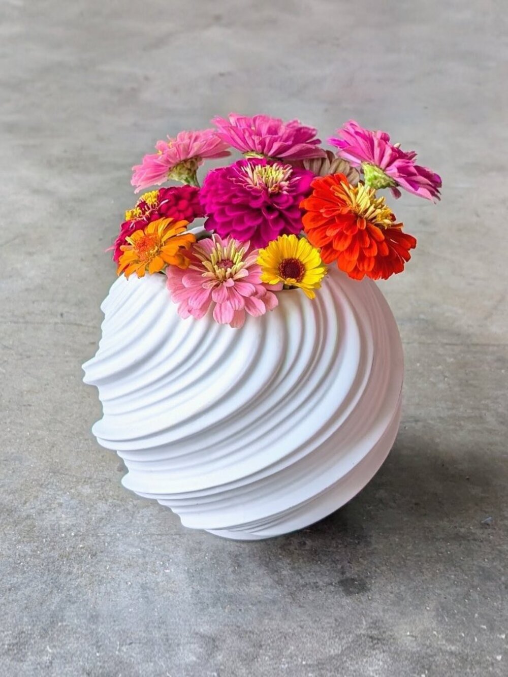By Anthropologie Sandro White Textured Ceramic Flower Vase
